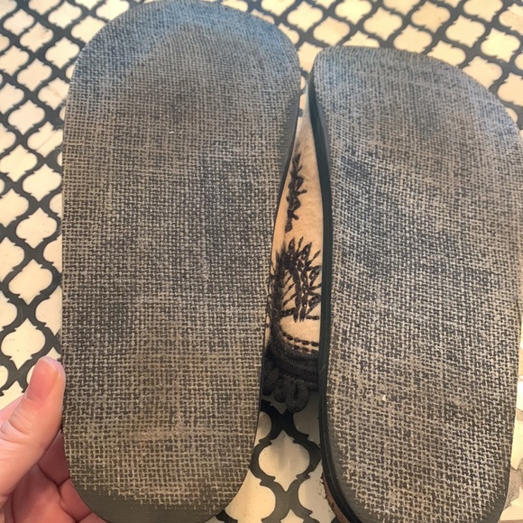 Free People Walden oatmeal Footbed Embroidered Mules 9 - Picture 3 of 5